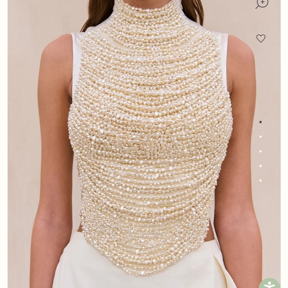 Cult Gaia Taraji Top - Pearl Beaded